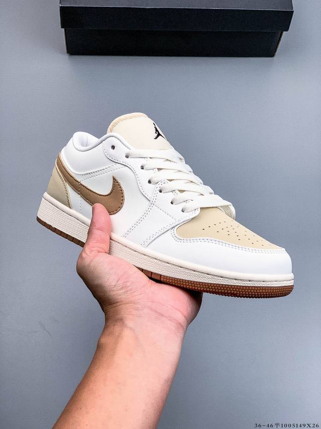 Company-grade top-grain leather! Nike Air Jordan 1 Low (AJ1) trendy casual sneak