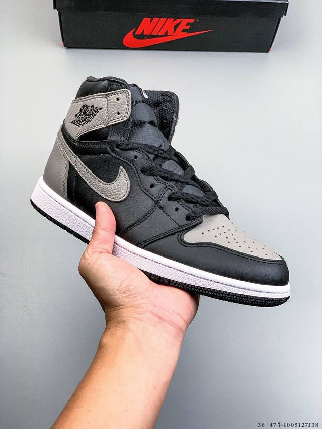 Company Grade Top Grain Leather! Air Jordan 1 High-Top Trendy Cushioned Sports C