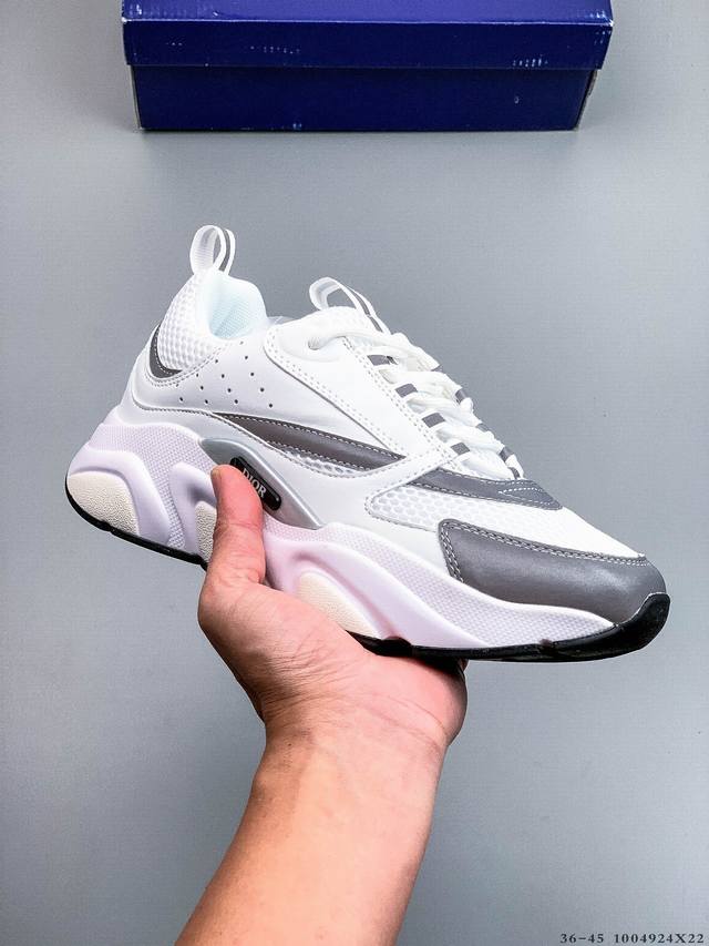 Dior B22 Leather and Tech Mesh Sneakers. The Dior B22 sneakers reinterpret the "