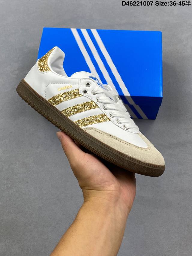 Ad Original Samba Og Retro Classic Lightweight Sneakers Featuring decorative sup