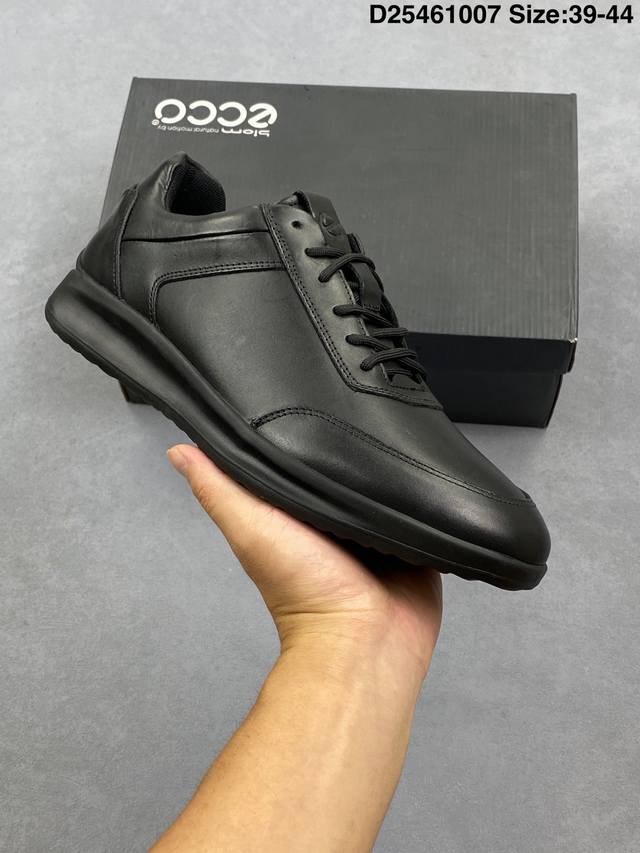 Ecco Men's Shoes, Versatile Sports Shoes, All-Season, Casual Waffle Shoes, Retro