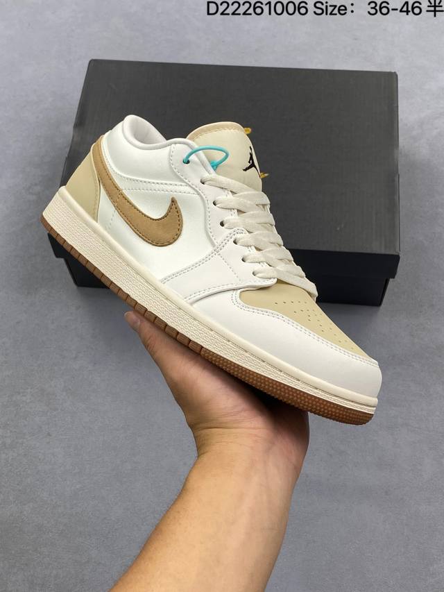 Factory Grade Nike Air Jordan 1 Low AJ1 Low-Top Casual Sneakers, Official Colorw