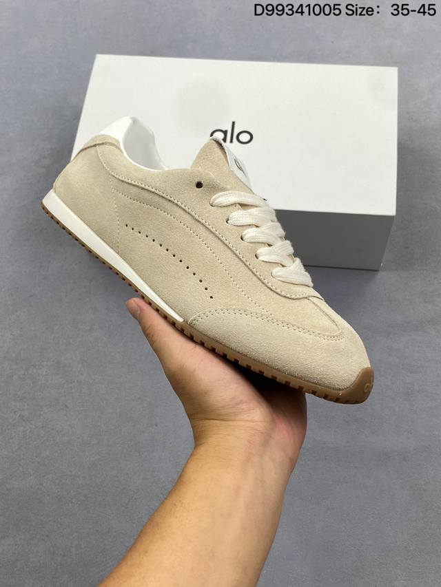 Company-grade Lo Yogaalosunset new sneakers, suede low-top thin-soled casual sho