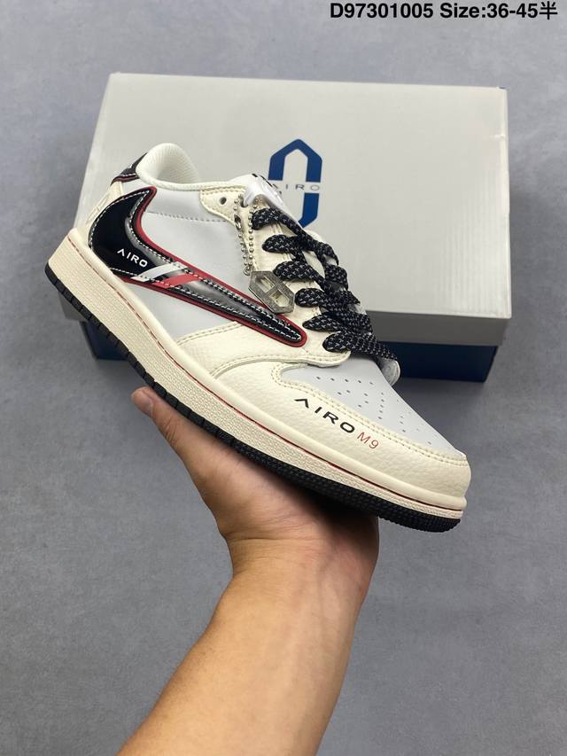 Fragment X Travis Scott X Stuart Air Jordan 1 Low Three-Way Collaboration Revers