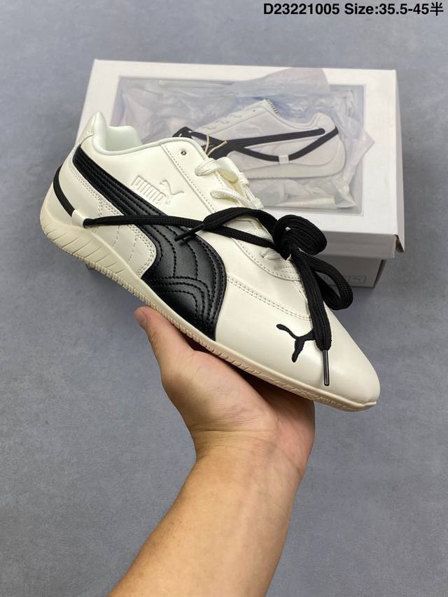 Rose X Puma Speedcat Park Chae-young X Puma Low-Top Black and White Double-Layer