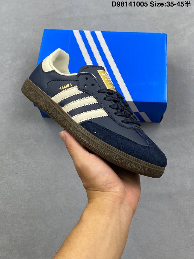 Ad Original Samba Og Retro Classic Lightweight Sneakers Featuring decorative sup