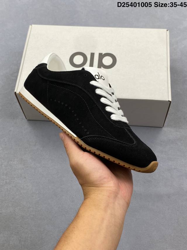 Company-grade Lo Yogaalosunset new sneakers, suede low-top thin-soled casual sho