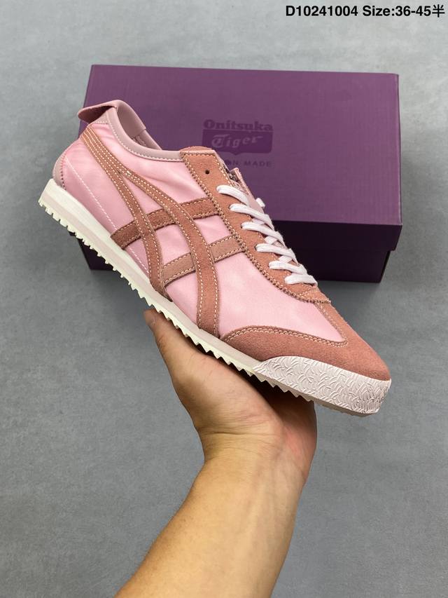 ASICS Ointsuka Mexico 66 Retro Classic Running Shoes. The product embodies a pur