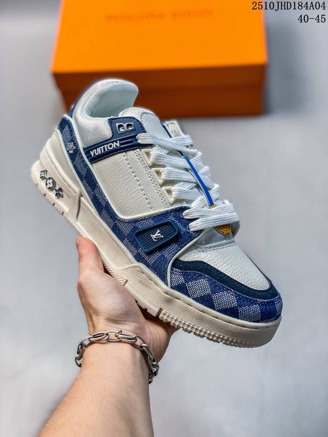 Louis Vuitton Lv sneakers New Lv Trainer latest colorway sneakers Lv brand baske