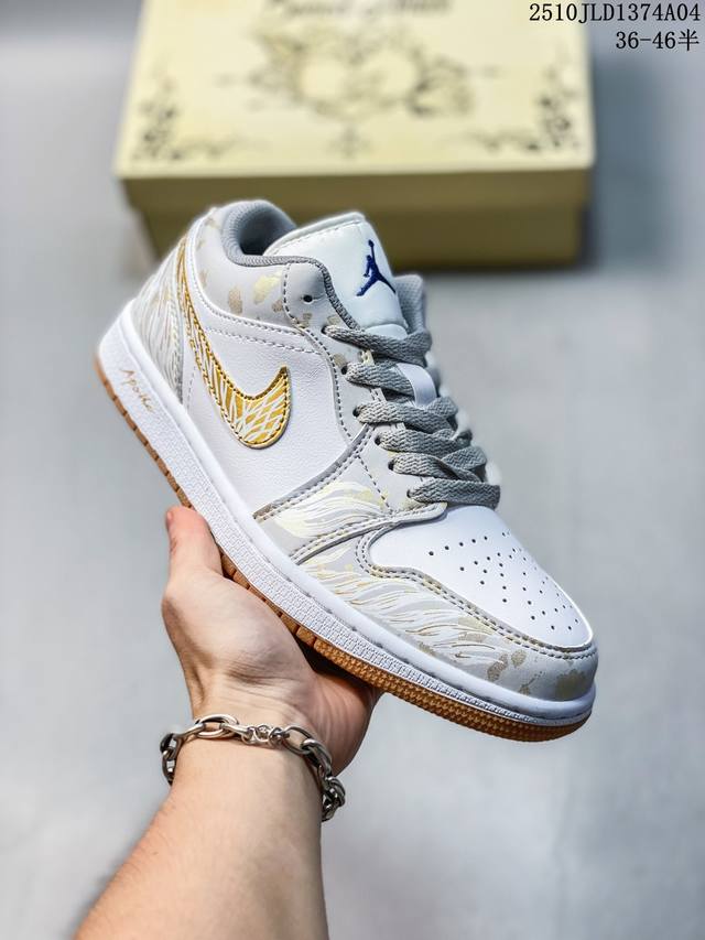 Air Jordan 1 Low AJ1 Low-top Casual Sneakers, Official Colorway Synchronized Ddd