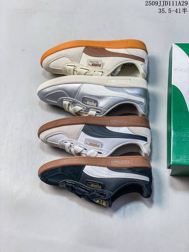 Puma Palermo Black and White Comfortable and Versatile Low-Top German Training S