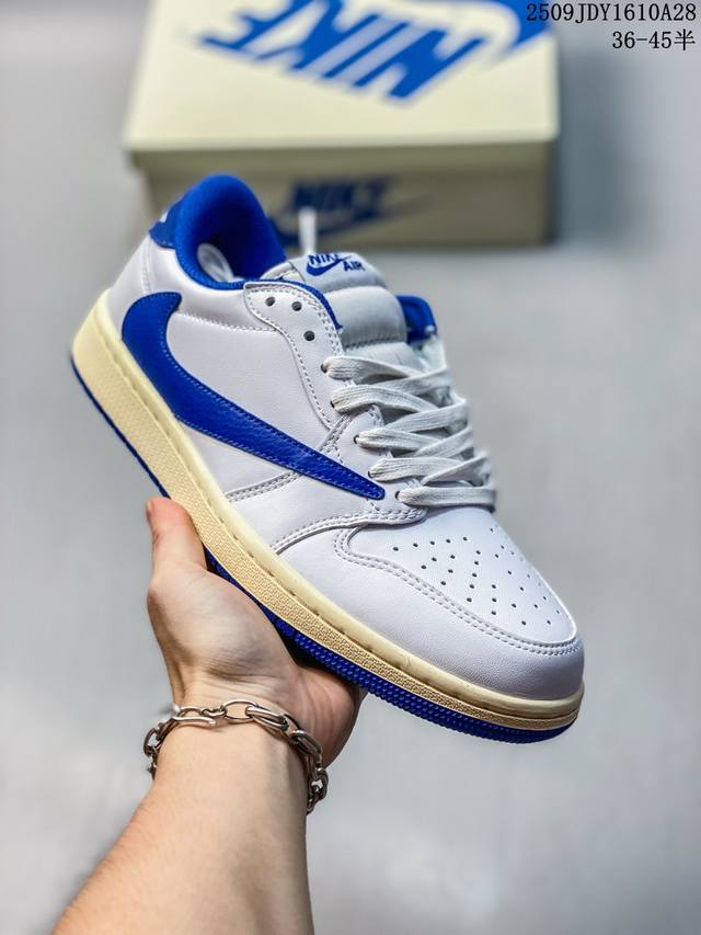 Nike Air Jordan 1 Low Og Sp Military Blue AJ1 Jordan 1 Reverse Swoosh Low-top Ba