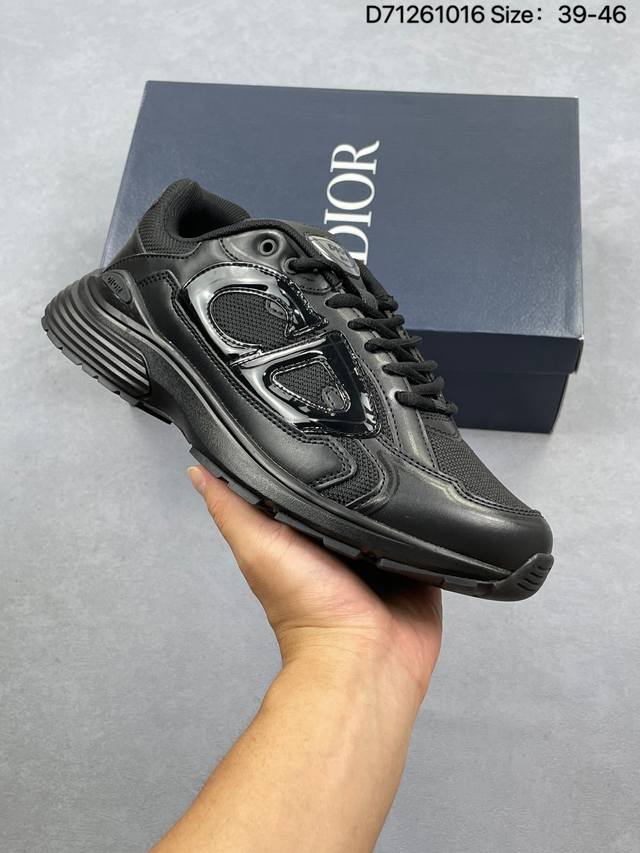 Authentic Dior B30 Mesh Fabric Thick Sole Lace-up Casual Low-top Sneakers, Unise