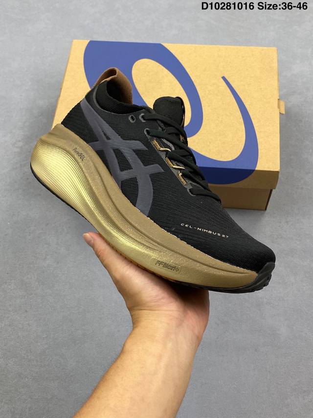 ASICS Gel-Nimbus 27 Retro Breathable Casual Shoes, Cushioned Men's Durable Runni