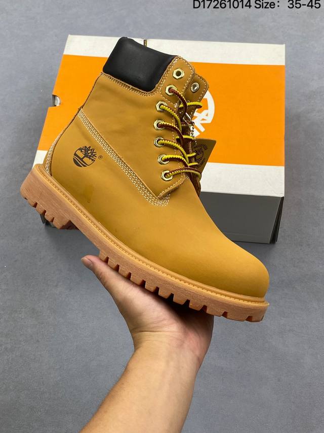 Timberland Waterproof Outdoor Classic Yellow Boots, British Style, Versatile Cas