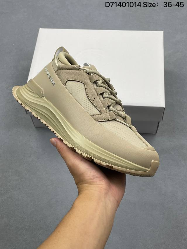 Canada Goose Glacier Trail Round Toe Lace-up Low-top Casual Shoes Men's Stone Gr