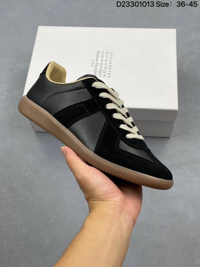 Maison Martin Margiela shoes feature a combination of top-grain calfskin and sue