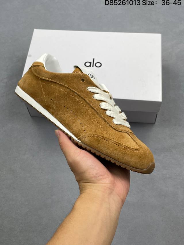 Alo Yogaalosunset New Sneakers, Suede Low-Top Thin-Soled Casual Shoes, Minimalis