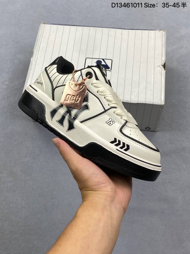 Company Grade Mlb Ny Printed Popular Dad Shoes Graffiti Prank 6cm Hidden Height