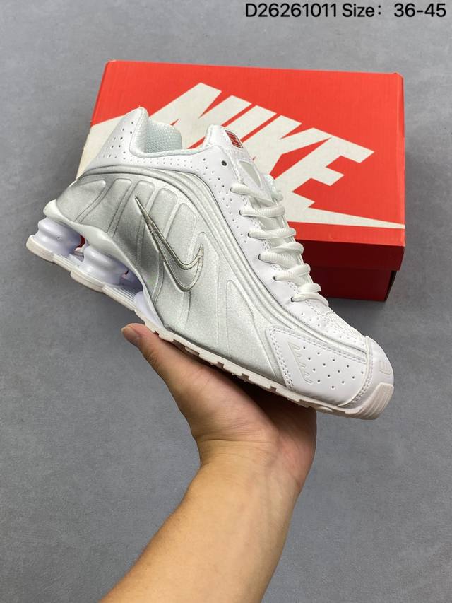 Collection Nike Shox R4 Series Low-Top Sports Casual Cushioned Sneakers Jamaican