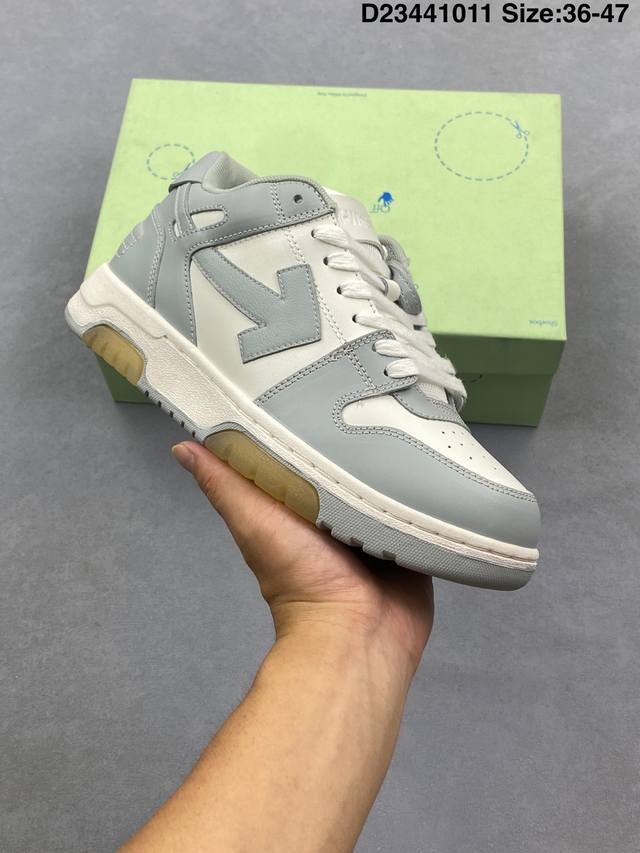 Off-White CO Virgil Abloh Yang Mi's Out Of Office Low-Top Leather Ow Collaborati