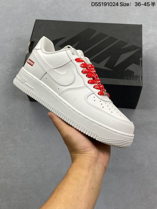 Sup X Air Force 1 Low Black and White Original last and cardboard construction f