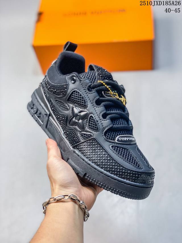 Company-grade Louis Vuitton Lv 2.0 sneakers, second generation, patchwork leathe