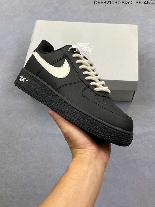 Company Grade Nike Air Force 1 Low'07 Low-Top Casual Sneakers, Custom Leather, O