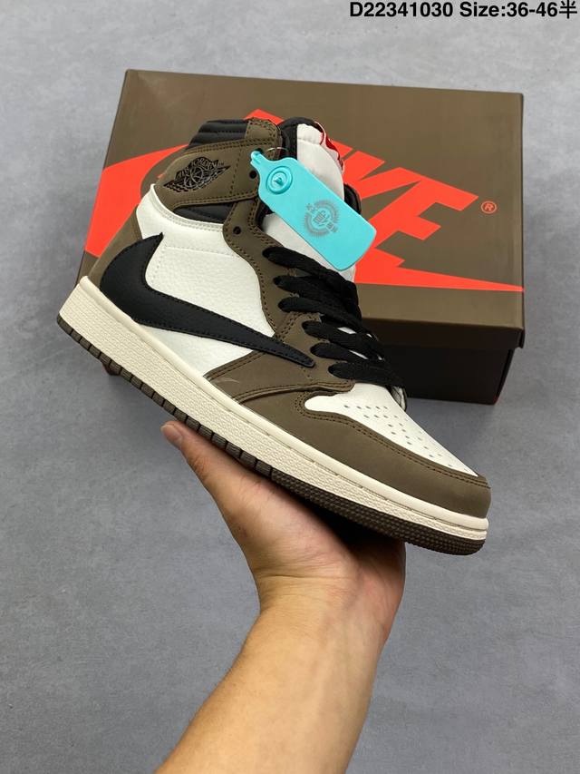 Nike Air Jordan 1 Retro High Og Reverse Swoosh Versatile Casual Sports Basketbal