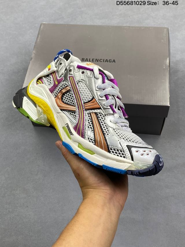 Factory Grade Balenciaga Runner Sneakers (excluding leather), made of mesh with