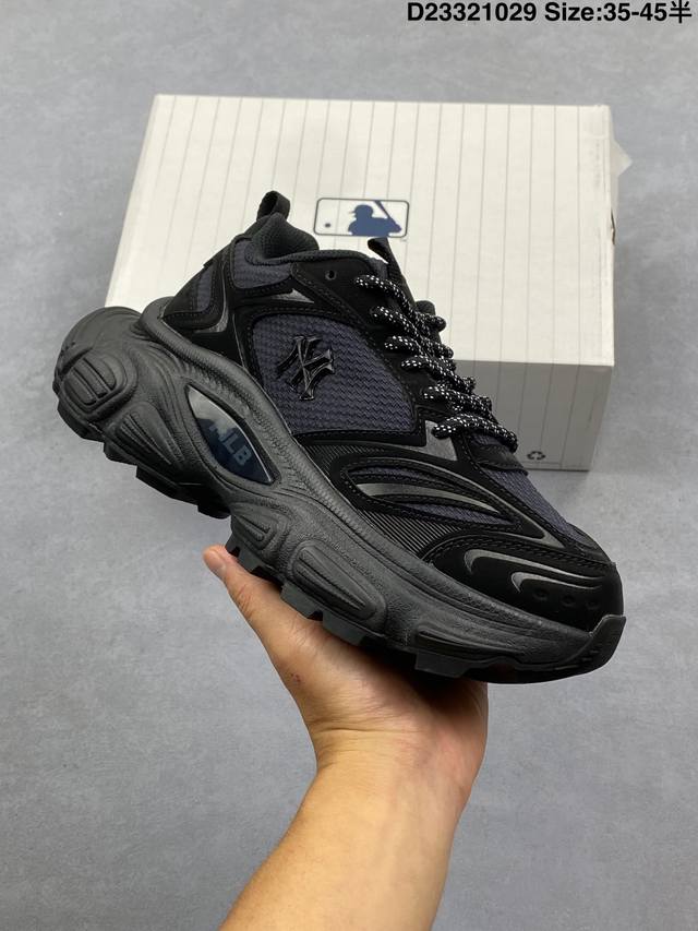 Company Grade: Mlb Chunky Liner Denim Trendy Versatile Thick-Soled Height-Increa