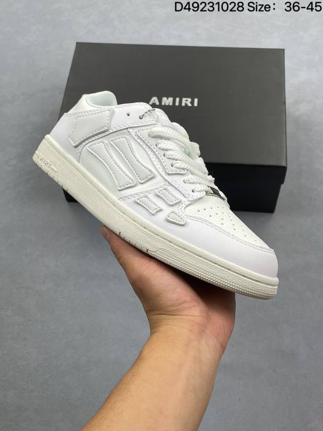 Amiri Skeleton Low-Skel Top Sneakers, a trendy couple's shoe series worn by many