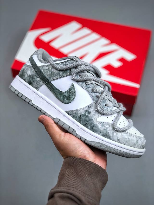 KS version Nike Dunk Low Retro Grey Lace-up Collaboration Nike Low-top Casual Sp