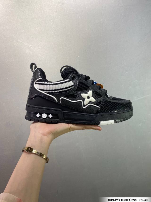 Louis Vuitton Lv Trainer sneakers, latest colorway, basketball style sneakers. D