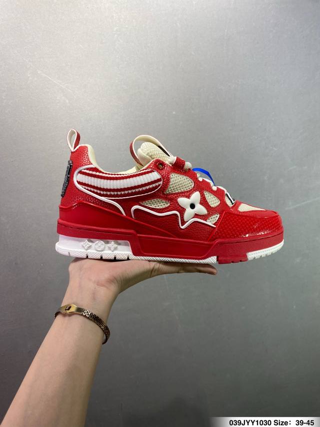 Louis Vuitton Lv Trainer sneakers, latest colorway, basketball style sneakers. D