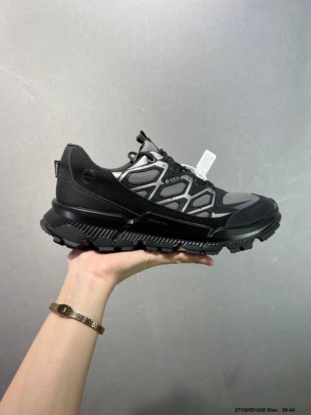 Company-grade Ecco running shoes, genuine leather, breathable, casual, non-slip,