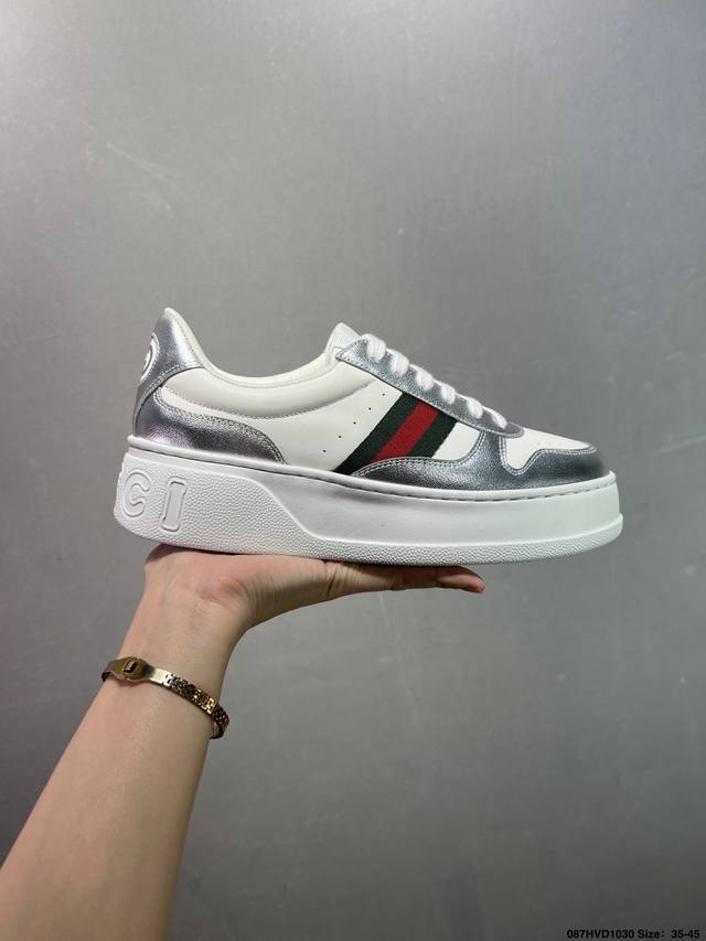 Company Grade Gucci Series Gucci Yy Gucci White Sneakers, Item No.: 602129-04Gg-