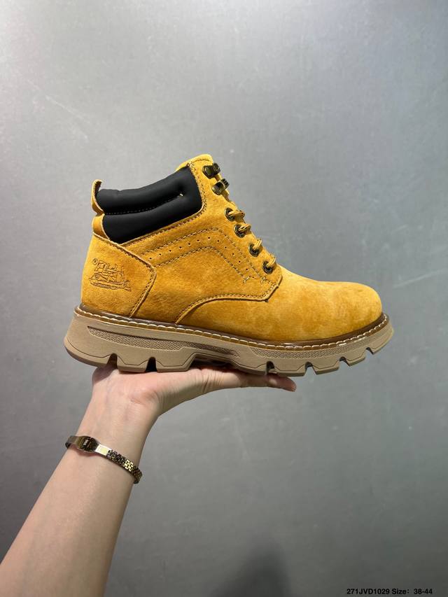 Company-grade Cat new top-grain cowhide lightweight casual shoes, wear-resistant