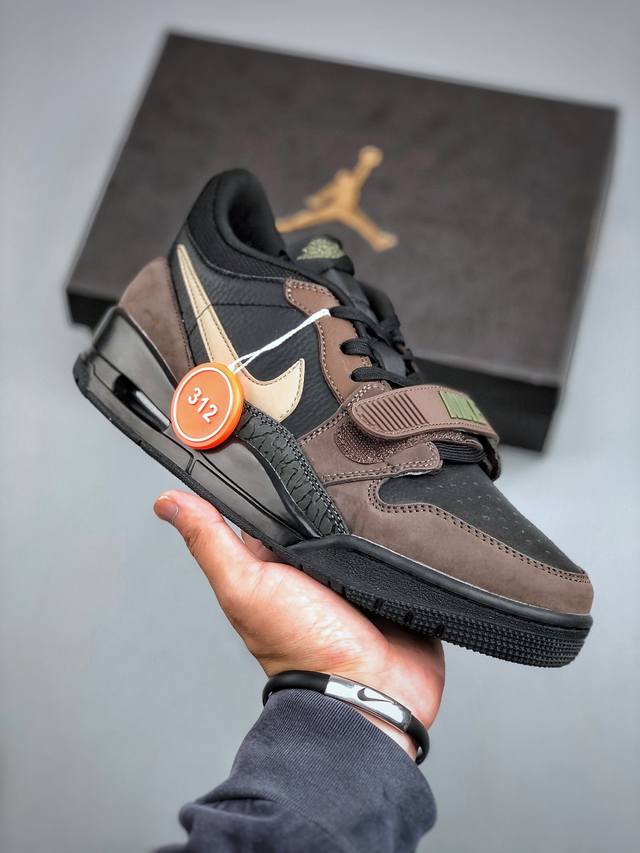 Black and Gold Version Nike Air Jordan Legacy 312 Low-Top Casual Sports Basketba