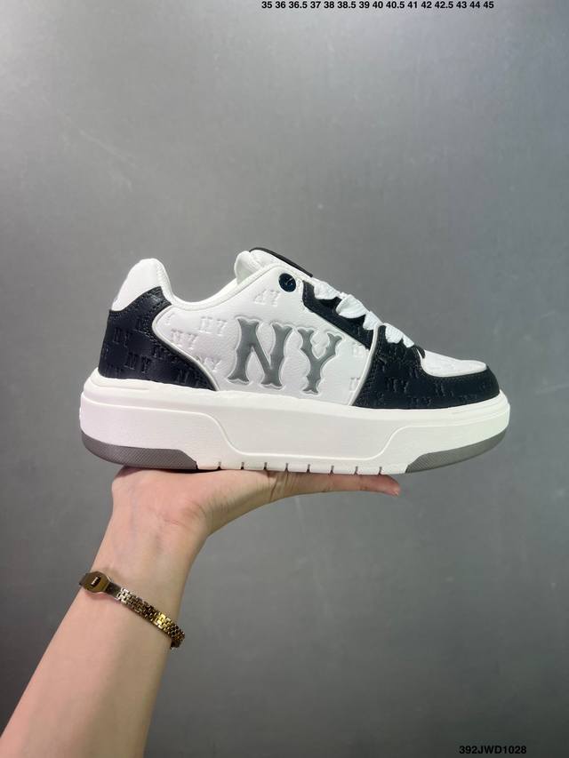 Company Grade Mlb Chunky Liner Mid Classic Monogram Platform Casual Shoes, Limit