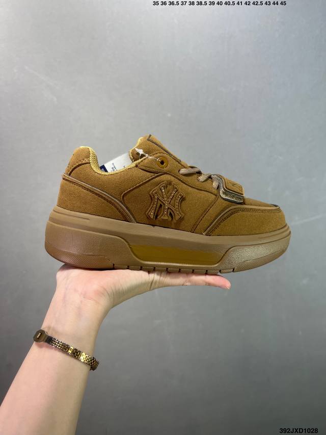 Company Grade Mlb Chunky Liner Mid Classic Monogram Platform Casual Shoes, Limit