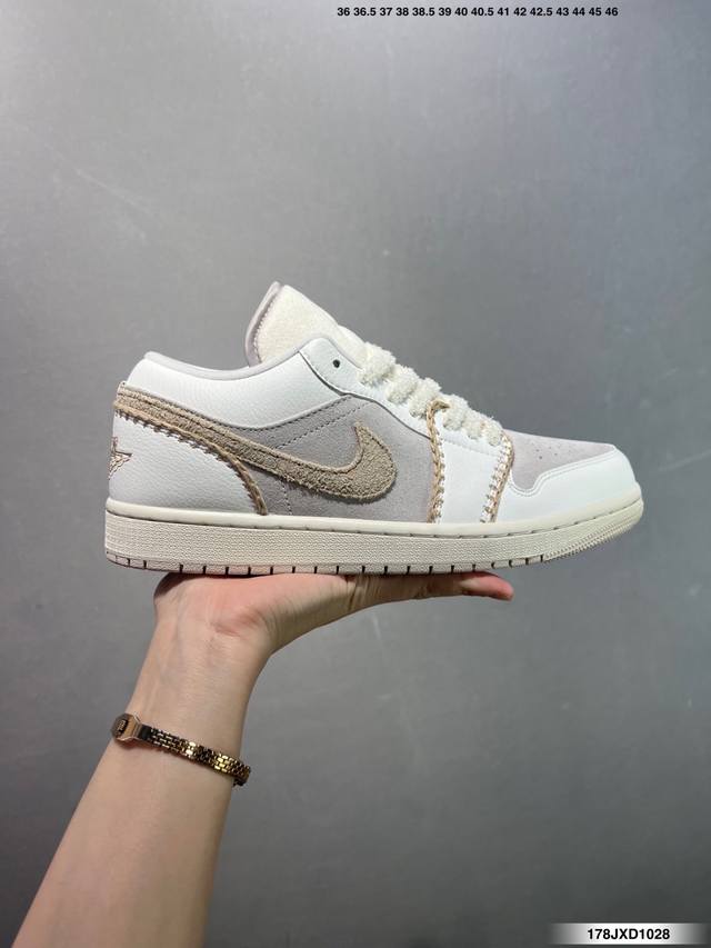 Company Grade Nike Air Jordan 1 Low AJ1 Low-Top Casual Sneakers, Synchronized wi