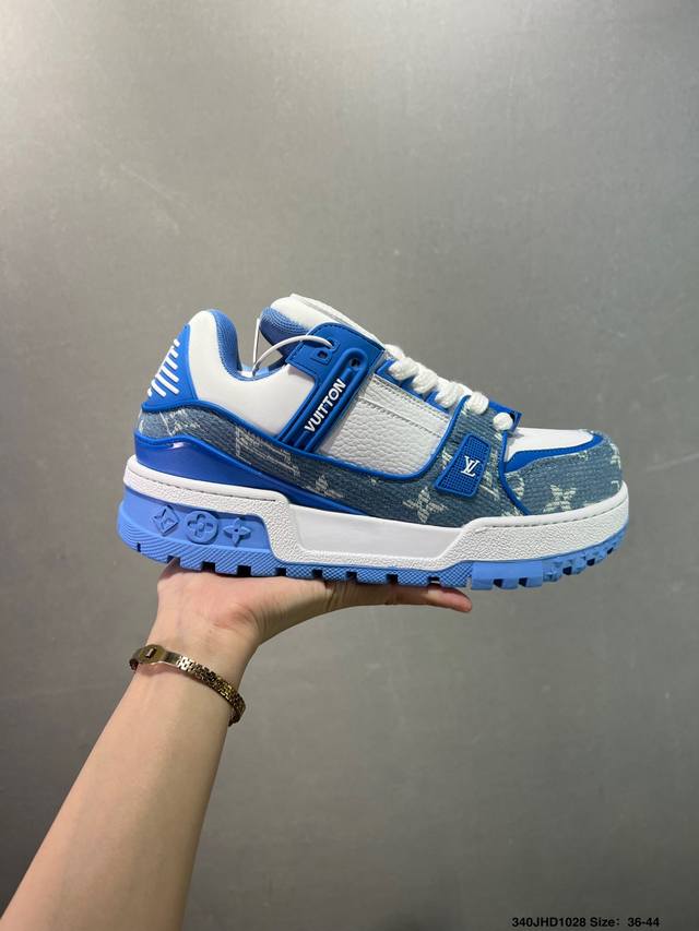 Louis Vuitton Lv Trainer sneakers, new colorway, basketball style sneakers. Desi