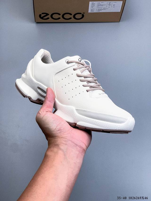 Ecco men's shoes, OEM quality, featuring a full-grain perforated cowhide leather