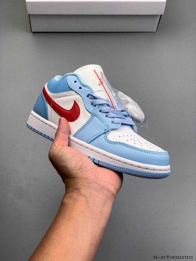 Authentic label on second-layer! Nike Air Jordan Low 1 Classic Casual Shoes 1026