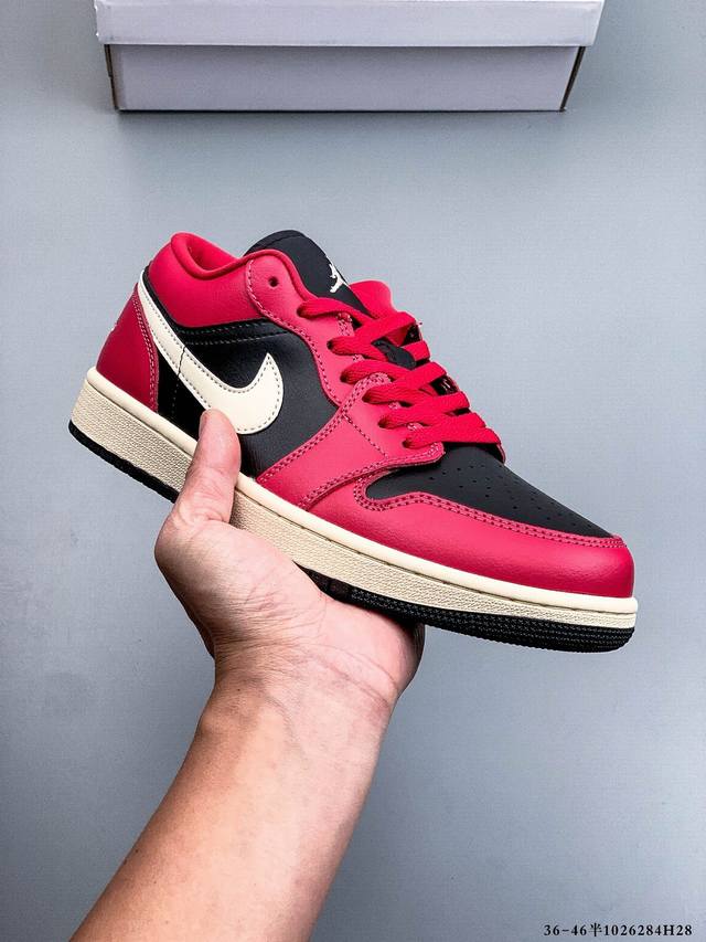 Company Grade Top Grain Leather! Nike Air Jordan 1 Low (AJ1) Trendy Sports Casua