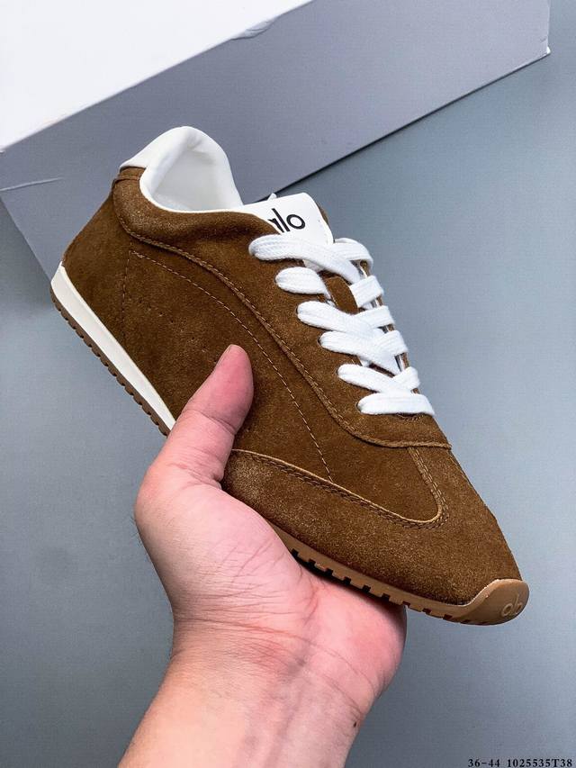 Alo Yoga Sunset Genuine Leather Casual German Training Shoes Women's 2025 New St