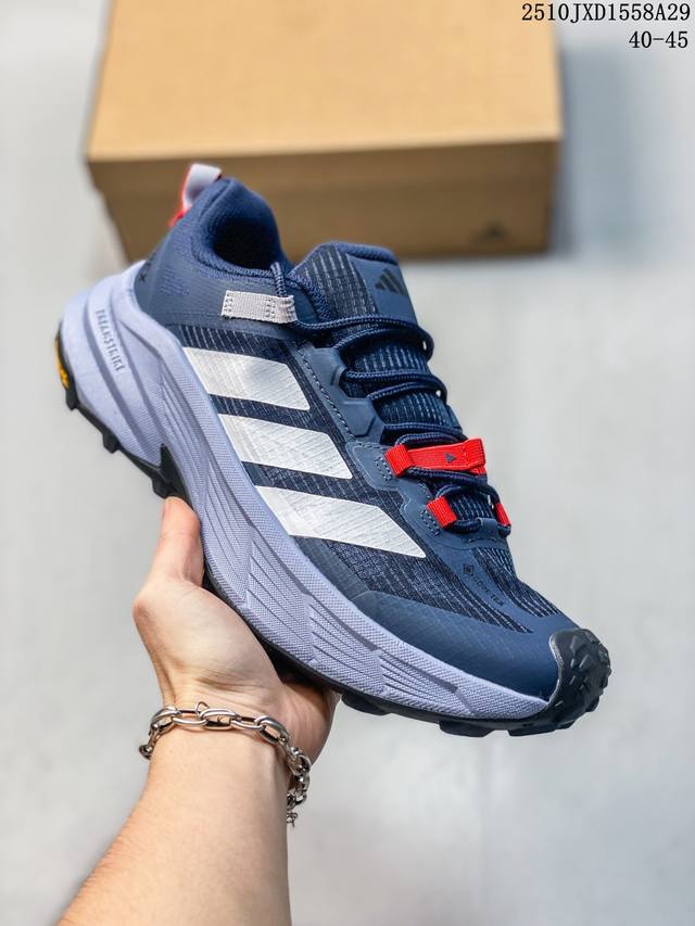 Ad Terrex X Free Hiker Gtx Shoes Dark Blue Outdoor Waterproof, Breathable, and S