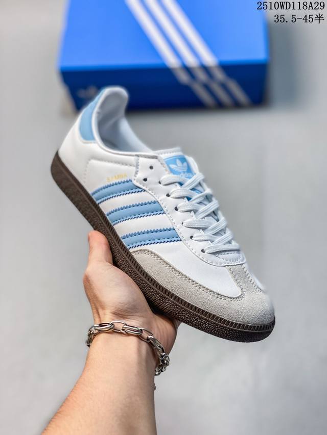 Adidas men's and women's shoes, half-size system, featuring a nubuck leather upp