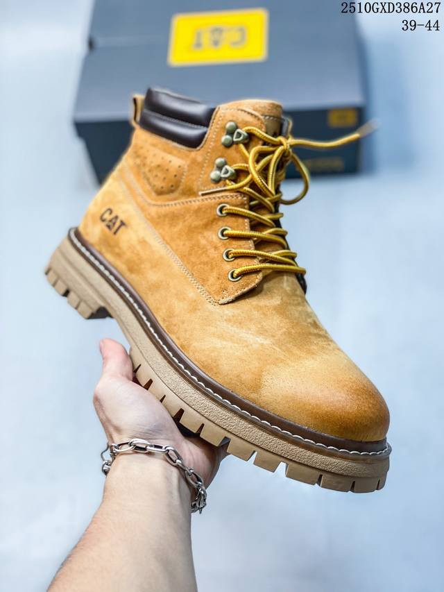 Cat, the brand's classic and versatile outdoor casual yellow boot series. #Guang